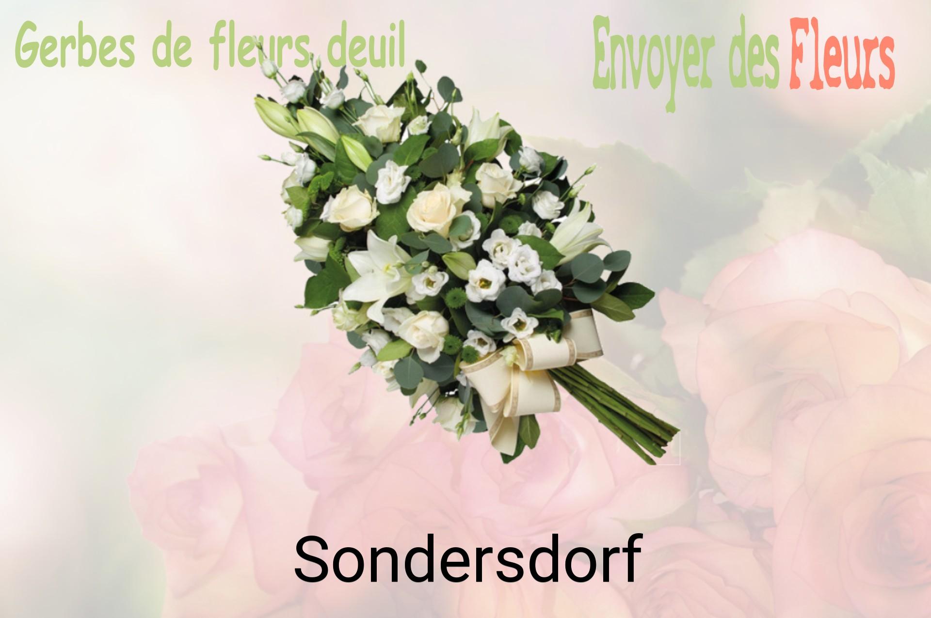 Gerbe de fleurs de deuil livrée à Sondersdorf